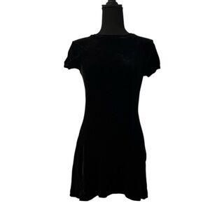 Vintage Guess by Marciano Elegant Black Velvet Women's Mini Dress